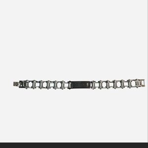 Men's Stainlees Steel Jesus Link Silver Bracelet